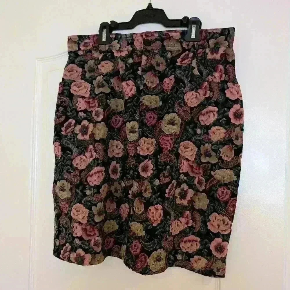 Vintage  pink floral plus size 18 Jessica skirt